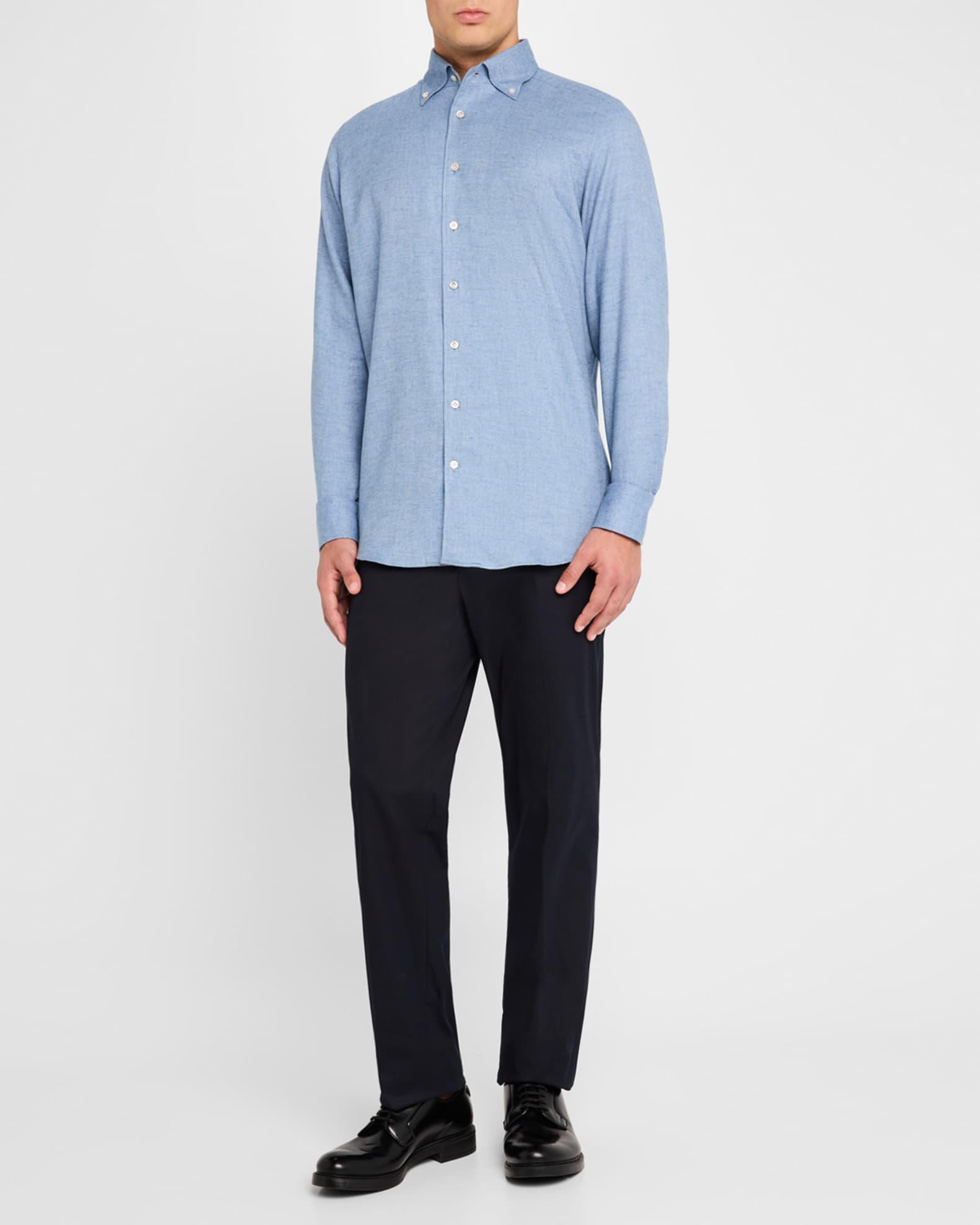 Mens Herringbone Flannel Sport Shirt Product Image