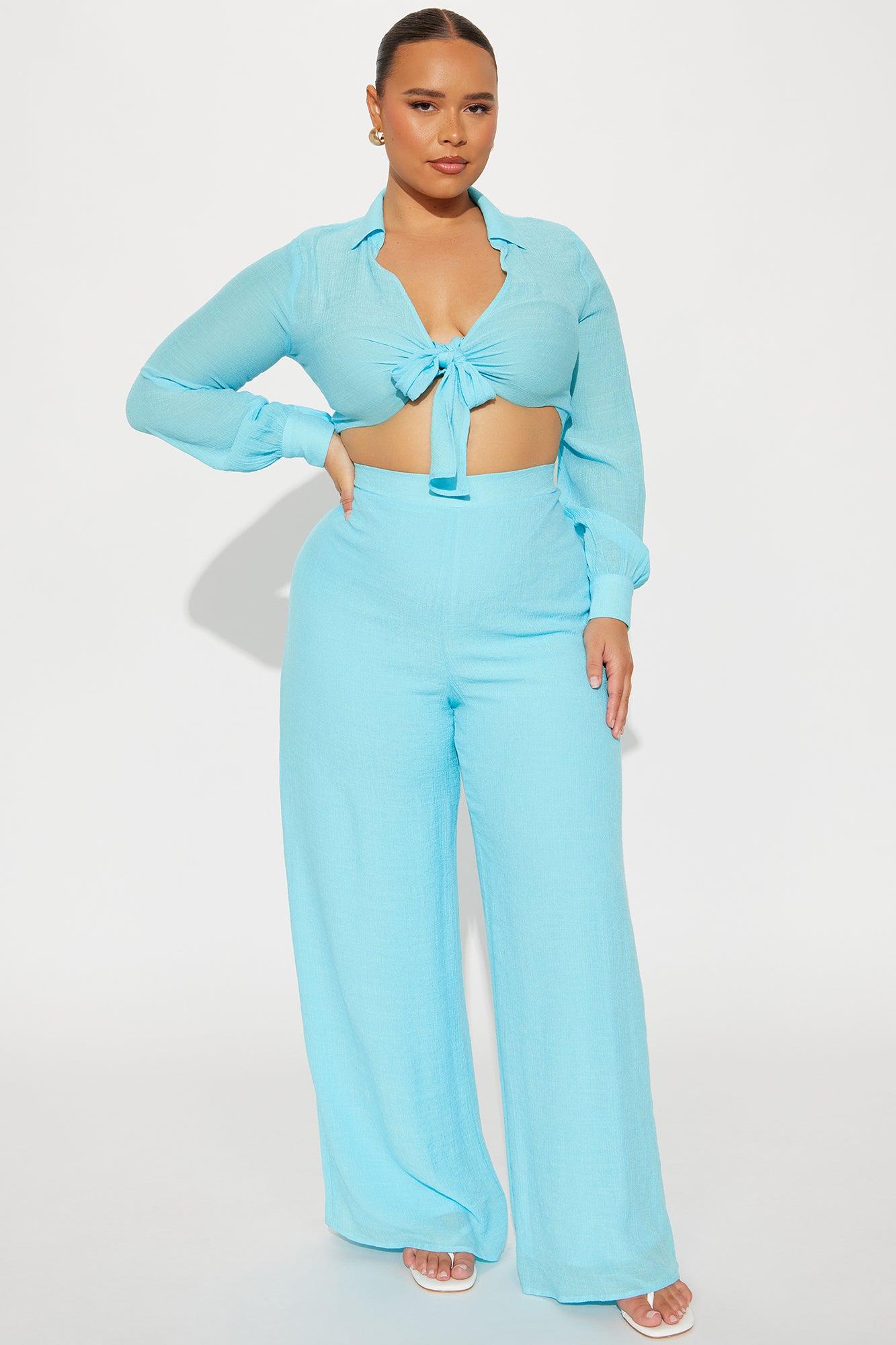 Island Dreaming Pant Set - Aqua Product Image