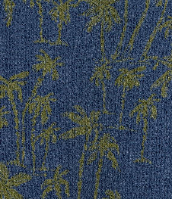 Roundtree & Yorke Short Sleeve Palm Print Coatfront Shirt Product Image