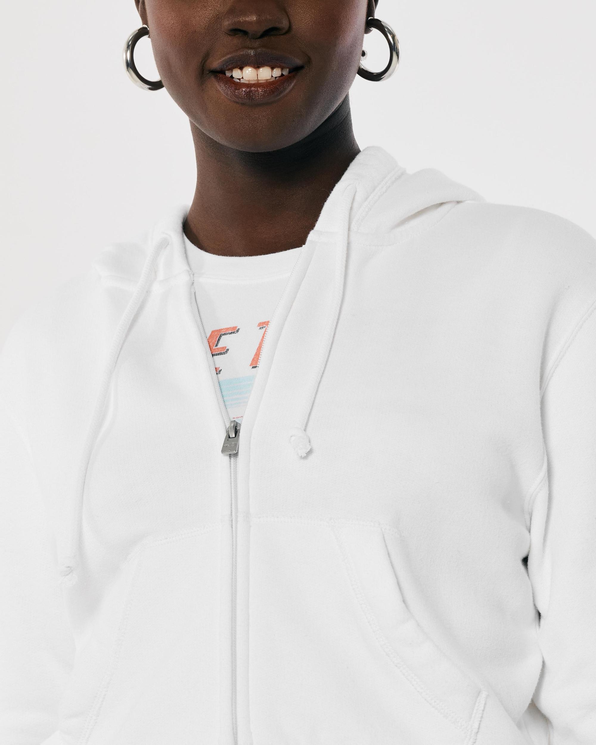Hollister Feel Good Fleece Mini Zip-Up Hoodie Product Image