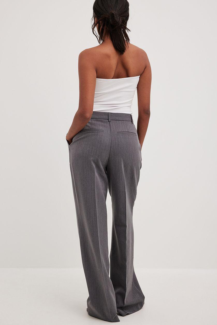 Wide Low Waist Suit Pants Product Image