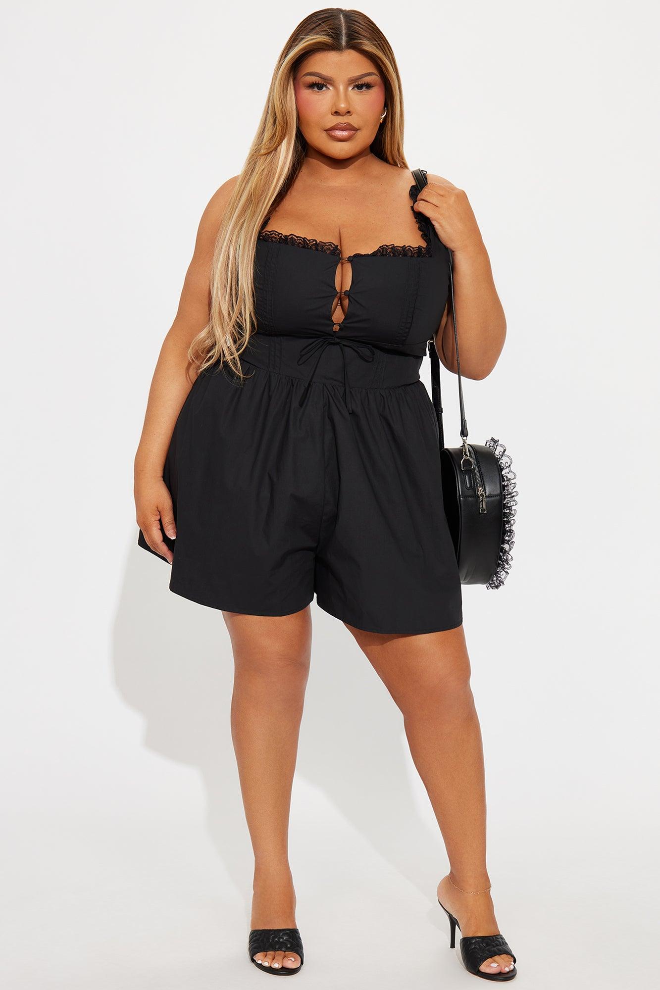 Sweet Not Silent Romper - Black Product Image