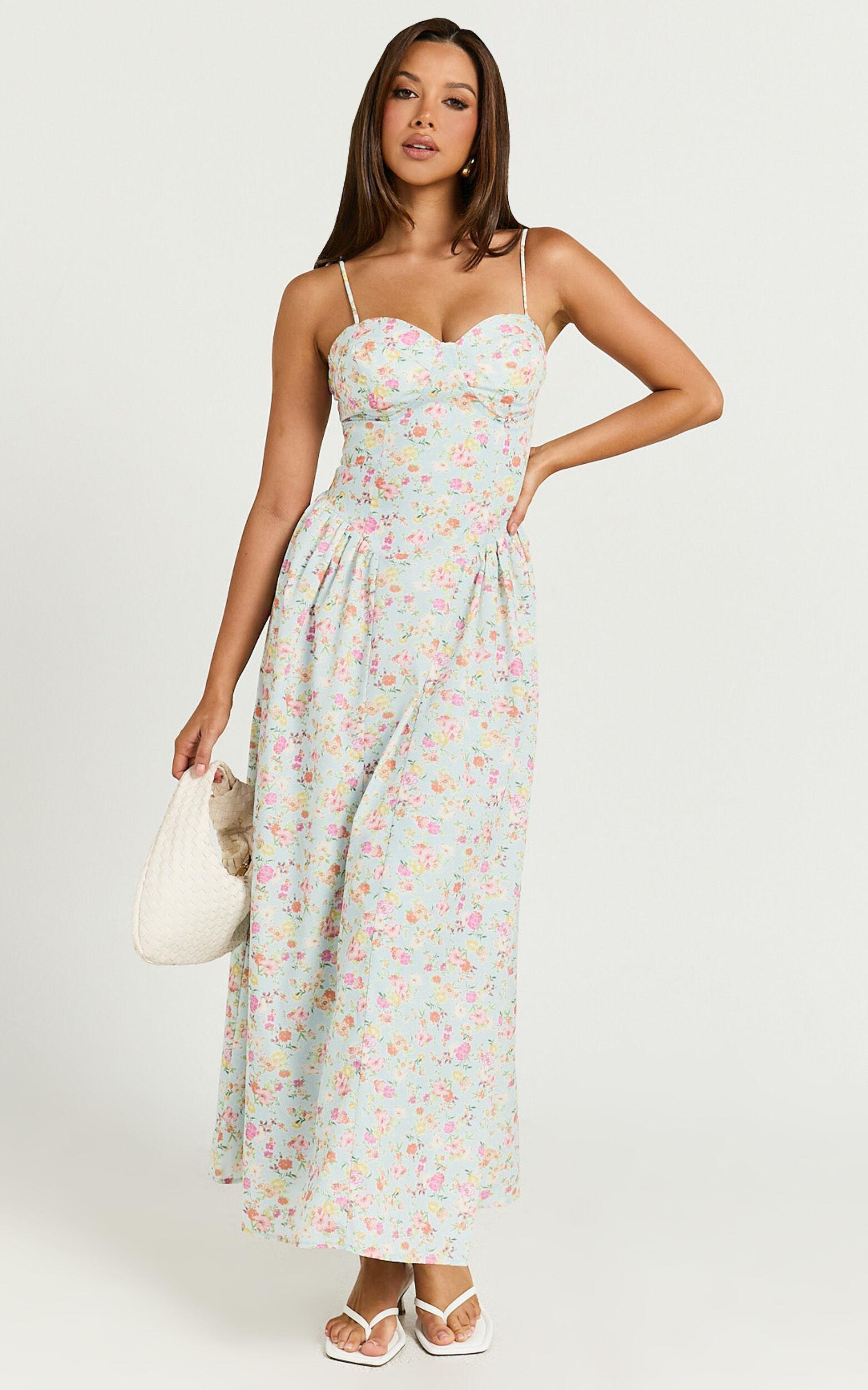 Jessica Midi Dress - Sweetheart Neck  Fit & Flare Midi Dress in Vintage Floral Product Image