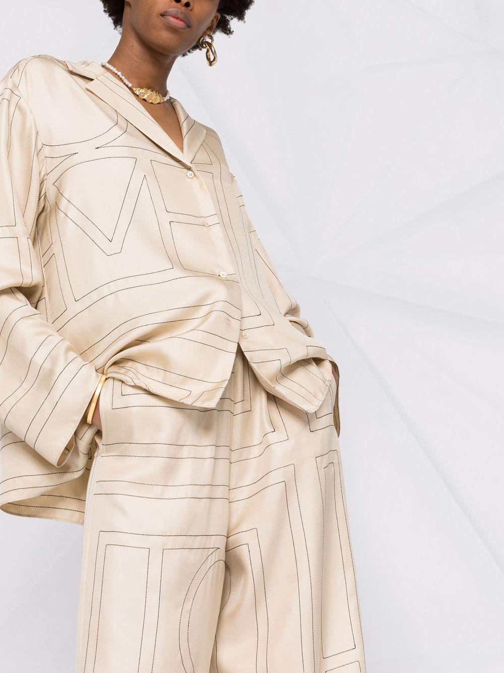 monogram silk pyjama trousers Product Image