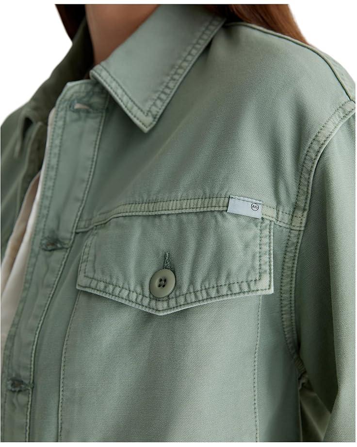 Cropped Shirt Jacket With Pocket And Gold Button Detail Product Image