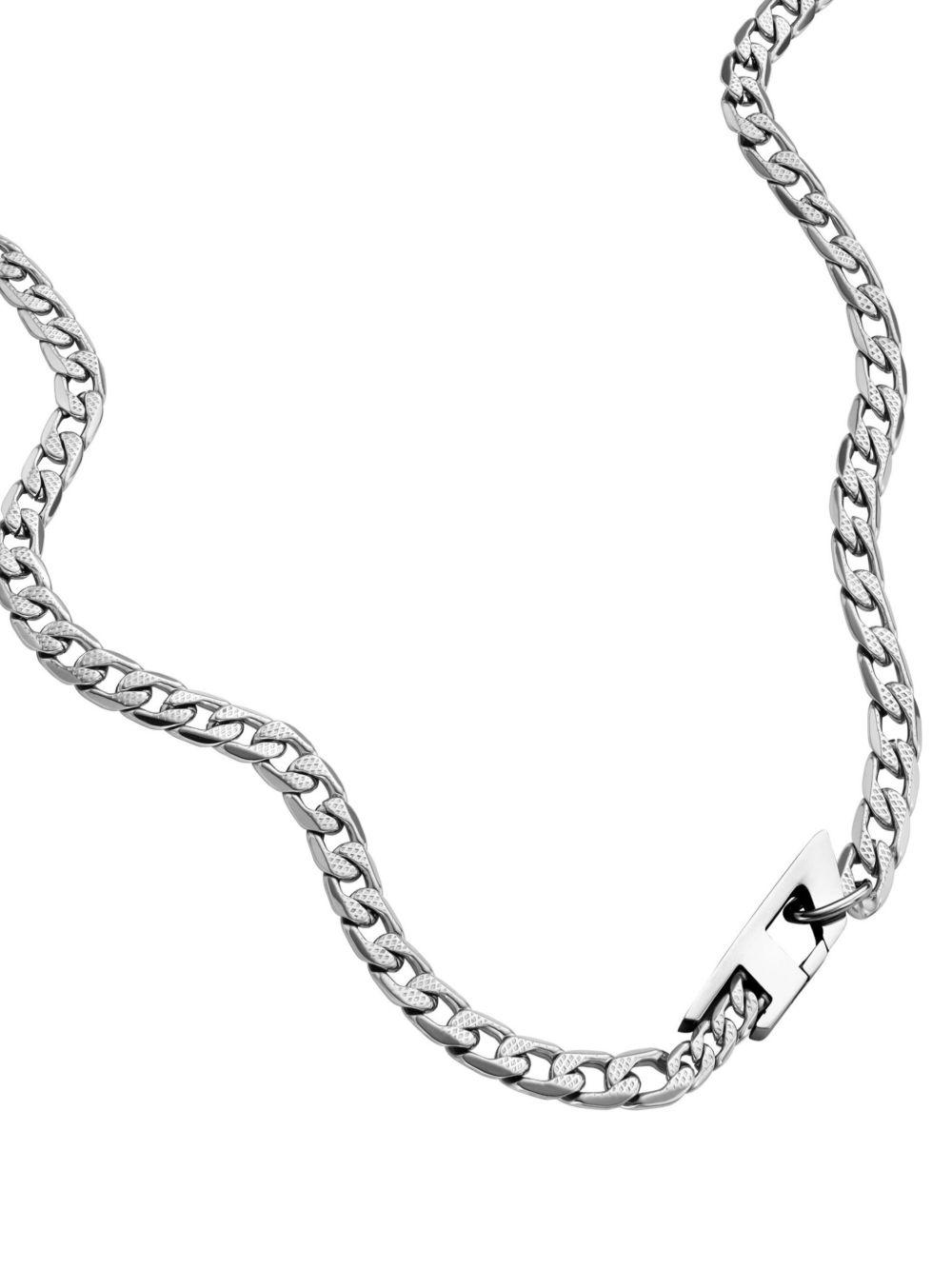 logo-pendant curb-chain necklace Product Image