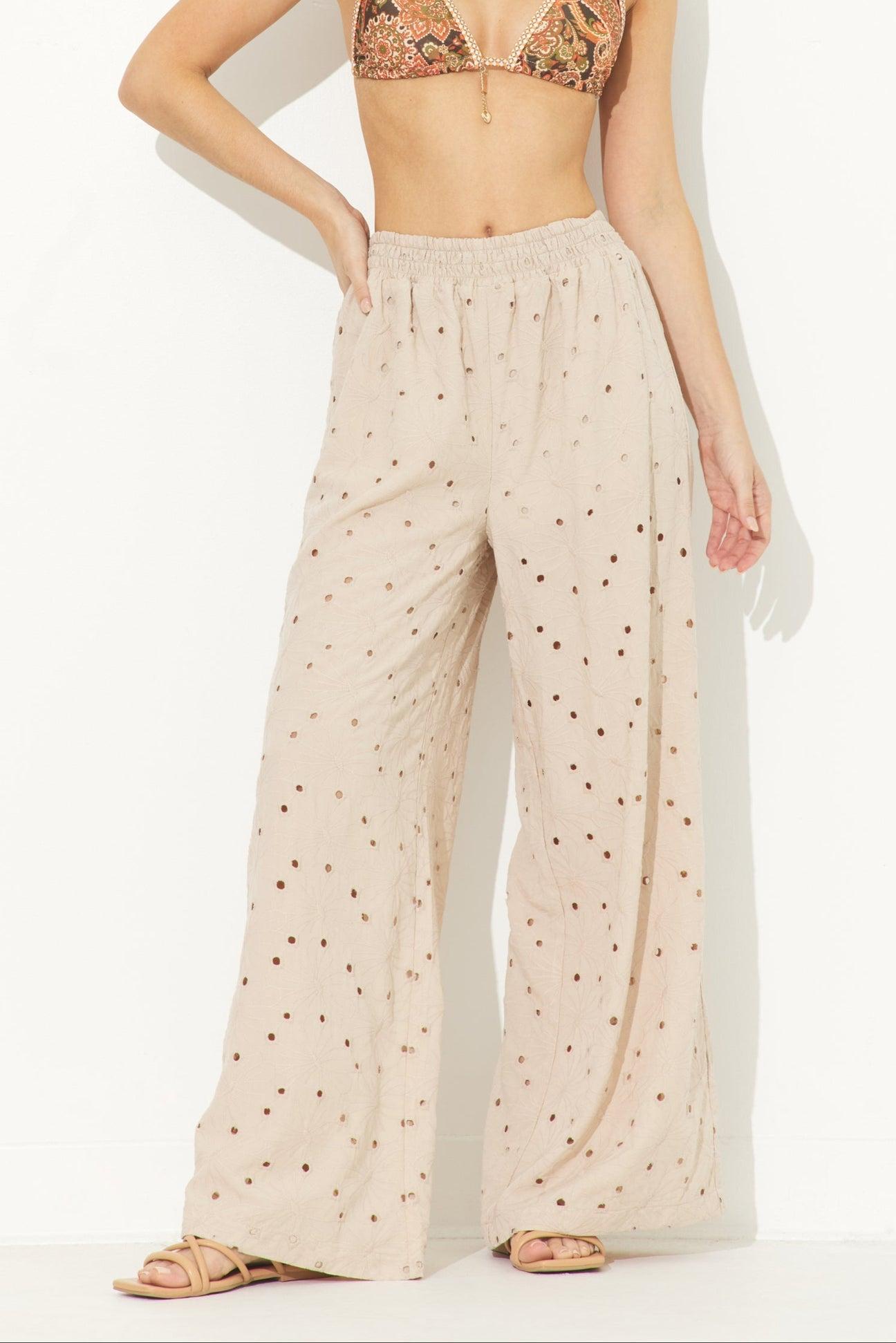 Floral Eyelet Pant Product Image