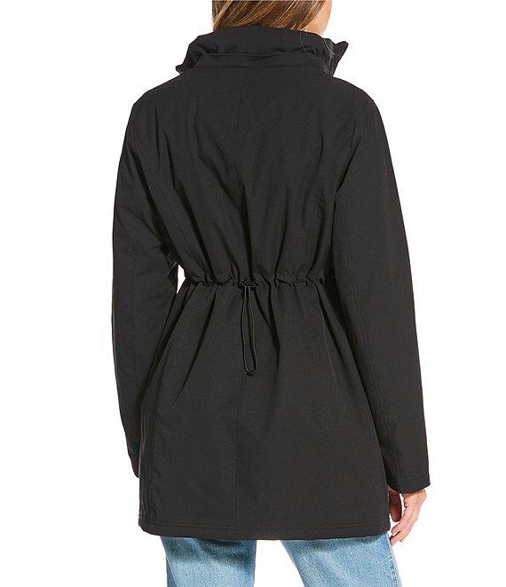 MICHAEL Michael Kors Woven Removable Hooded Stand Collar Water Resistant Zip Front Anorak Jacket Product Image