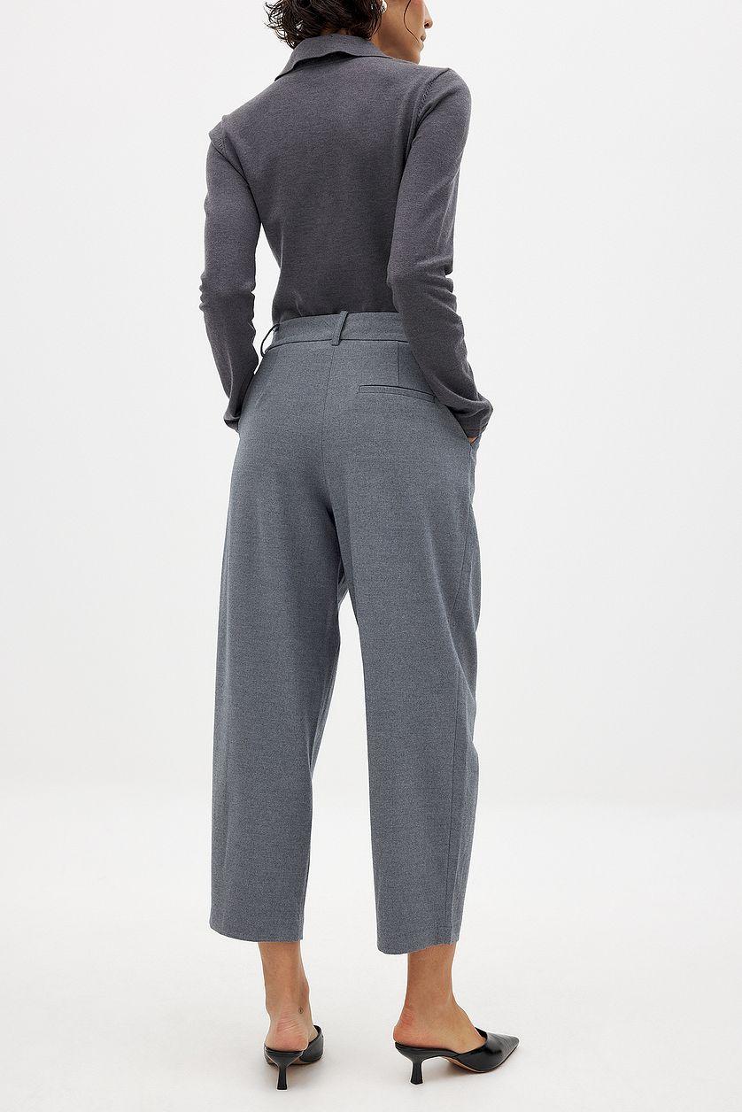 High Waist Cropped Pants Product Image