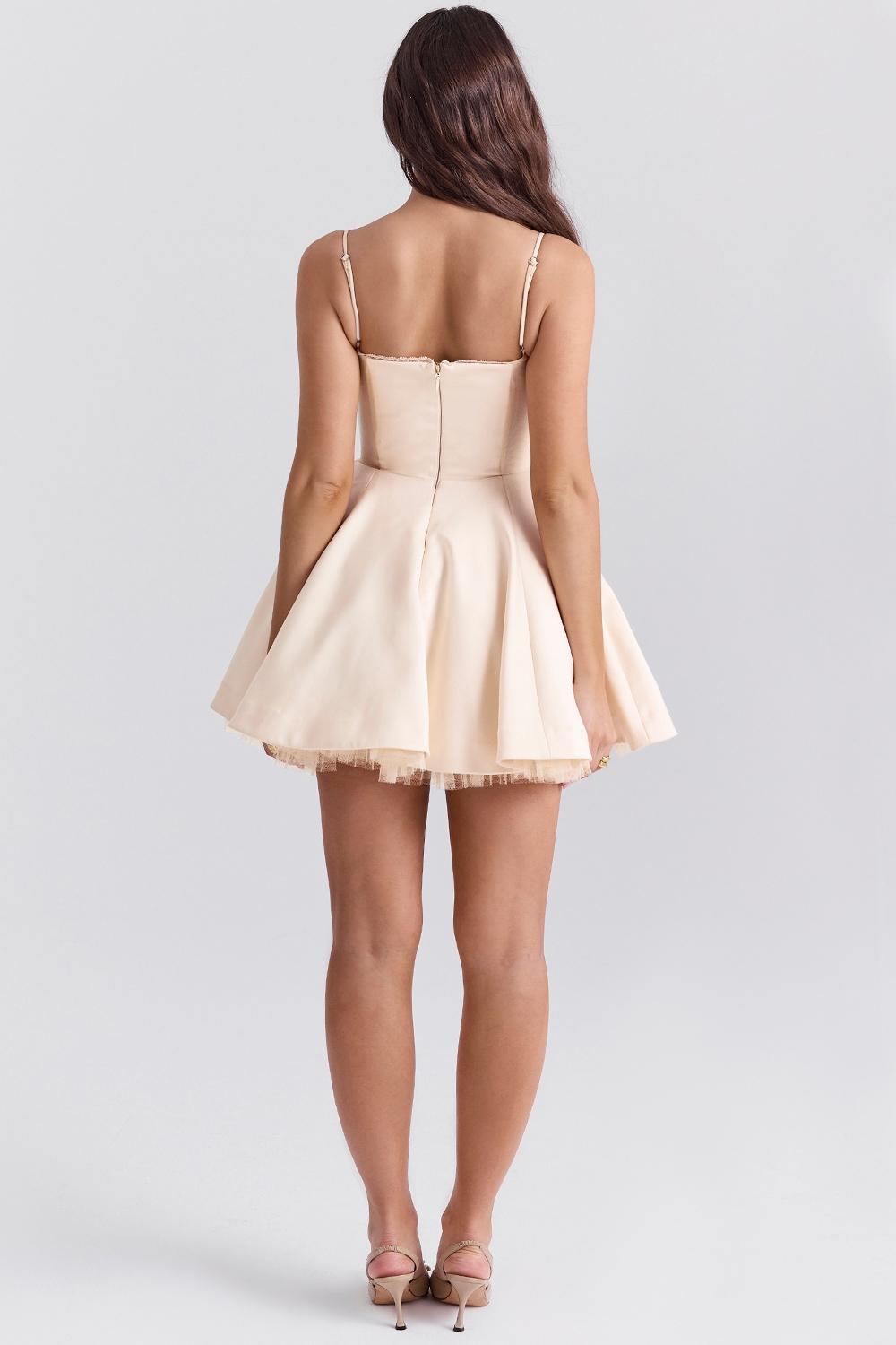 Minimoiselle  vintage cream tulle mini dress Product Image
