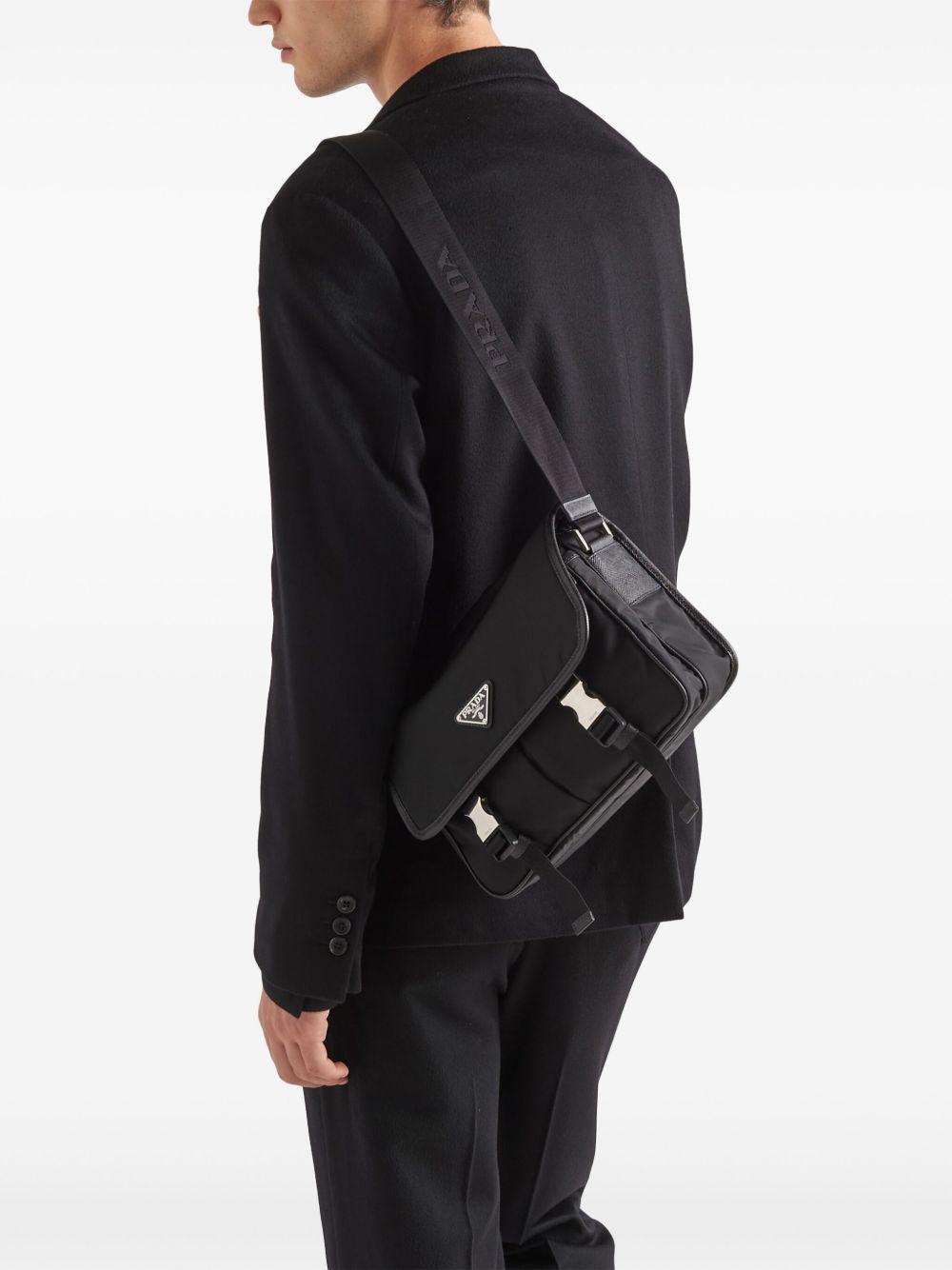 logo-appliqué Re-Nylon shoulder bag Product Image