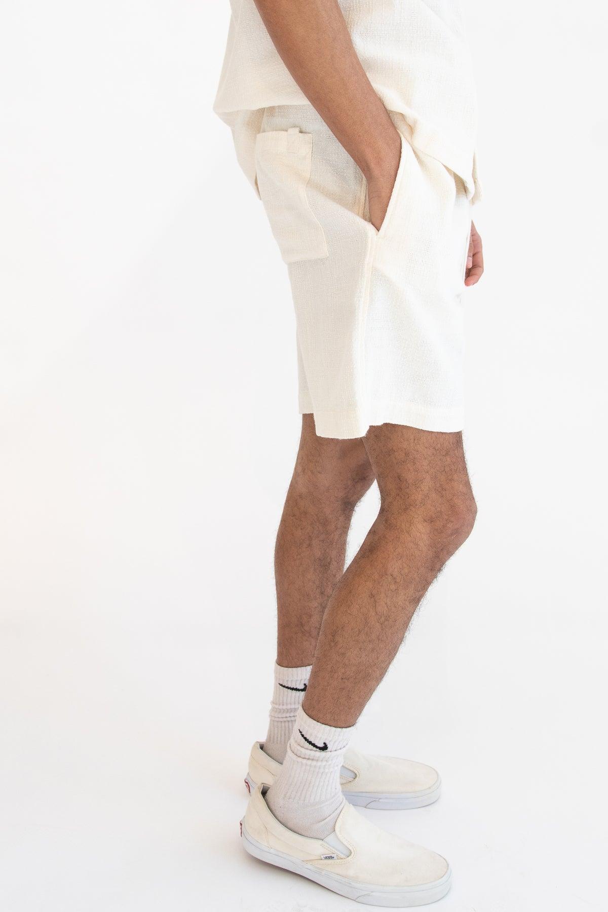 Alabaster Textured Shorts Product Image