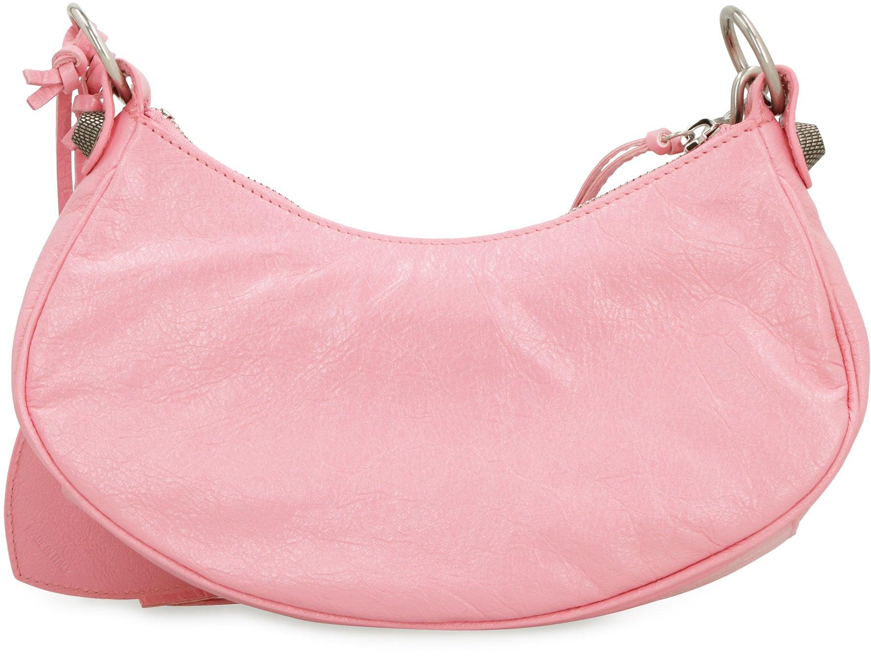 BALENCIAGA Women Pink Nappa Leather Le Cagole Xs Crossbody Bag Product Image