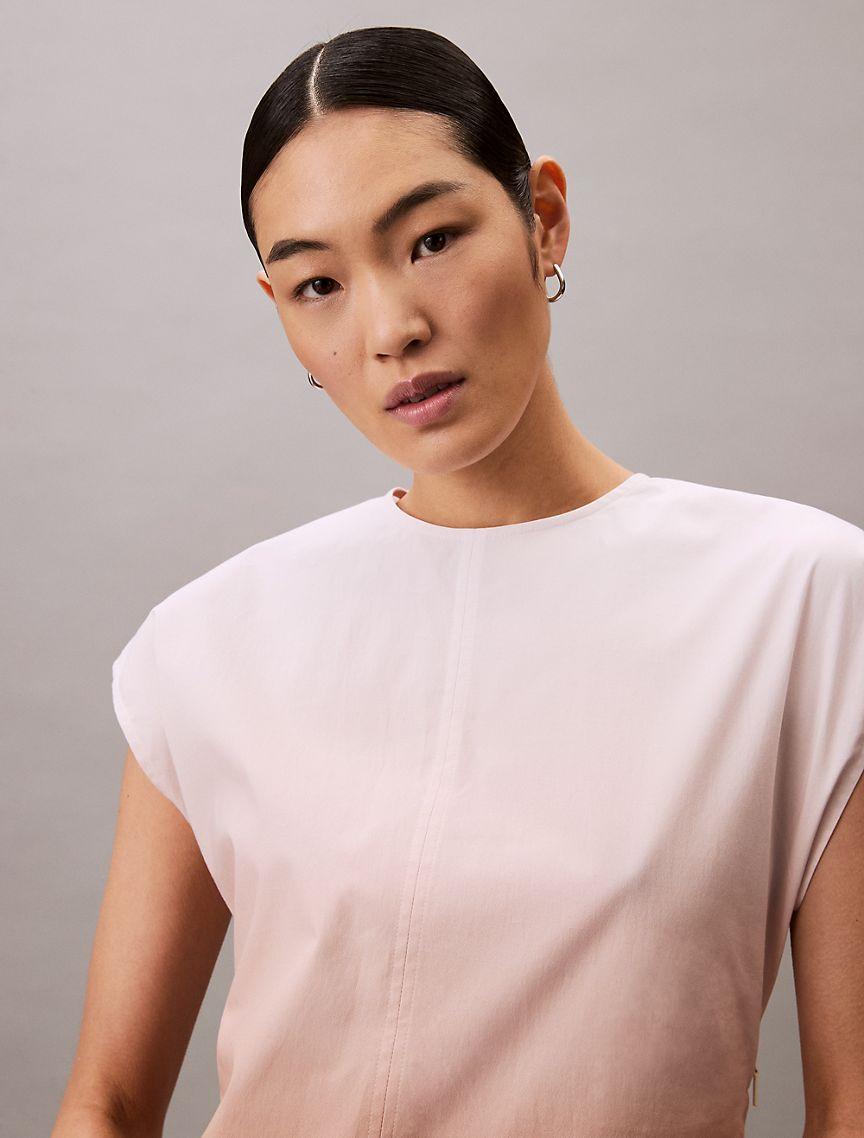 Printed Poplin Ombre Midi Dress Product Image