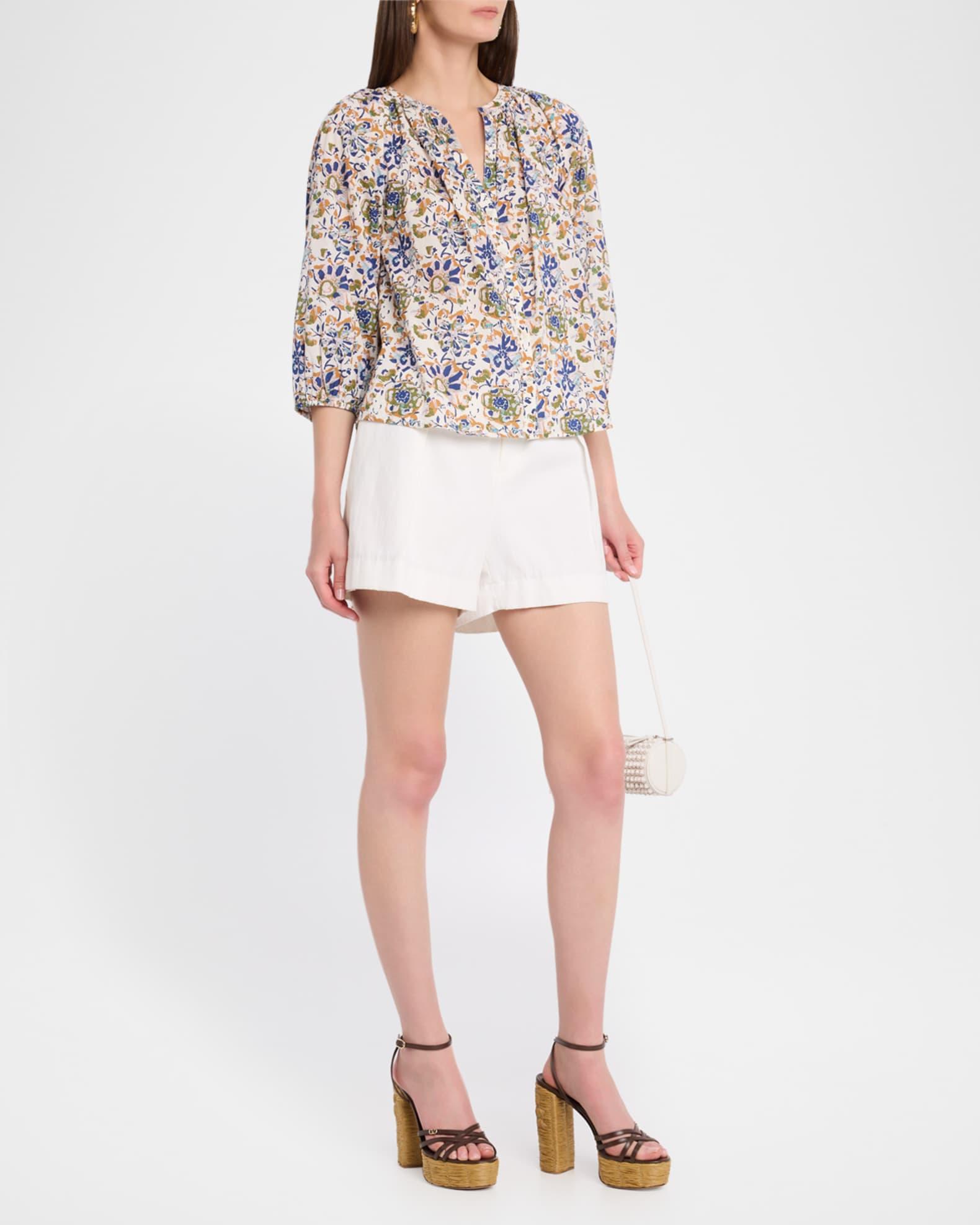 Mitte Floral-Print Organic Cotton Voile Top Product Image