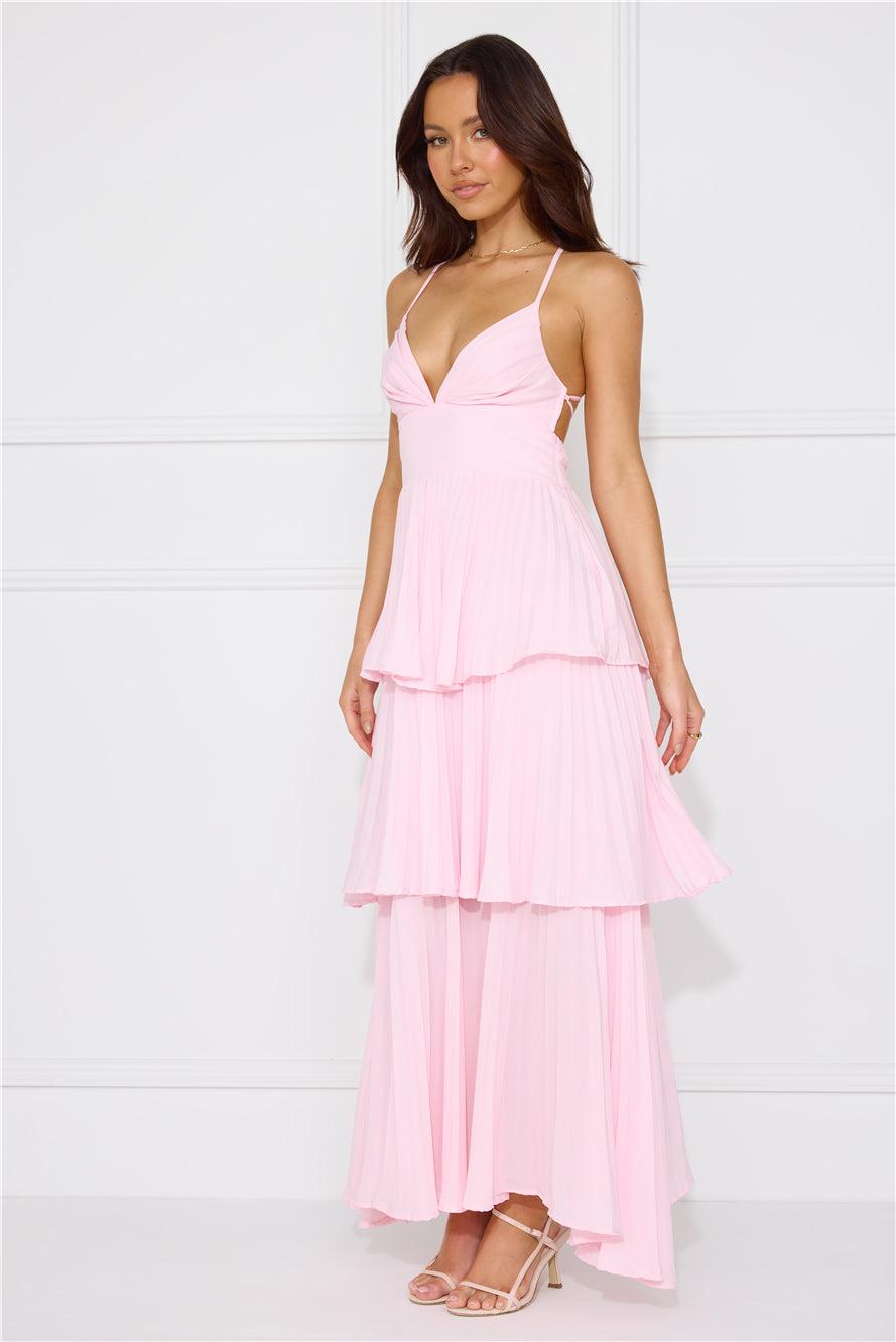 Fashionably Ever After Maxi Dress Pink Product Image