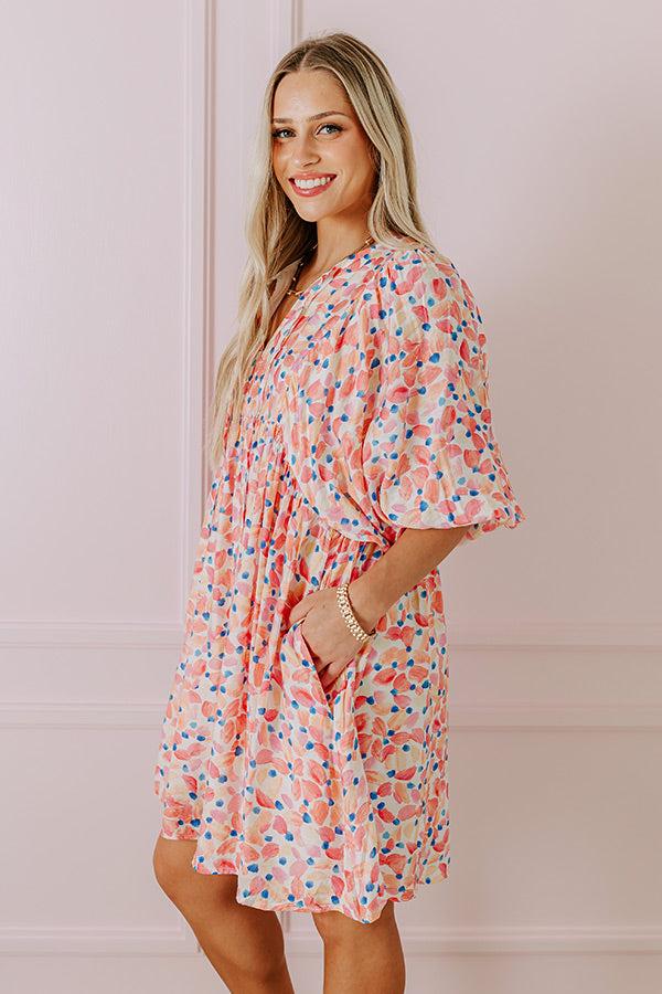 Tea Garden Babydoll Dress in Pink Product Image