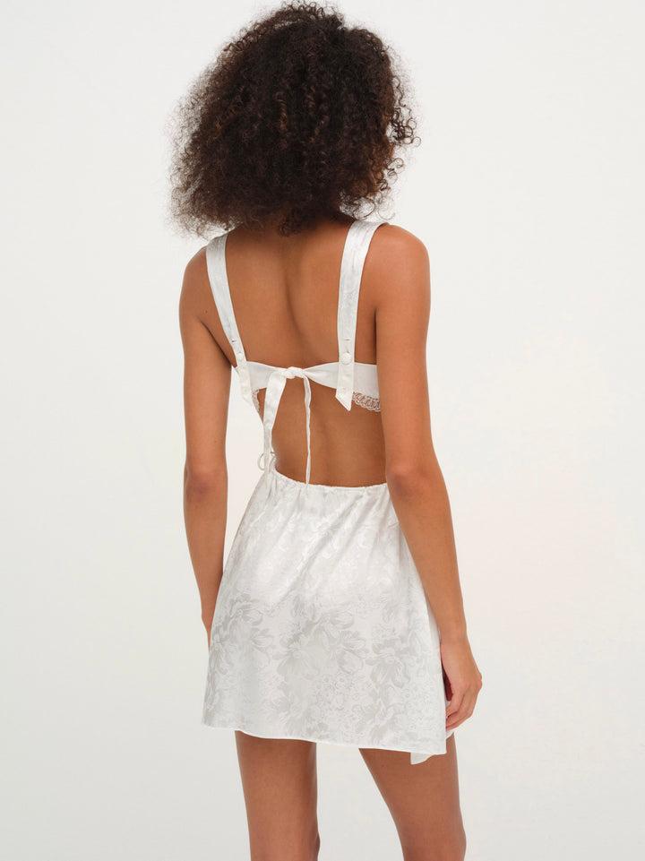 Festival Rose Slip Dress — Blue Product Image