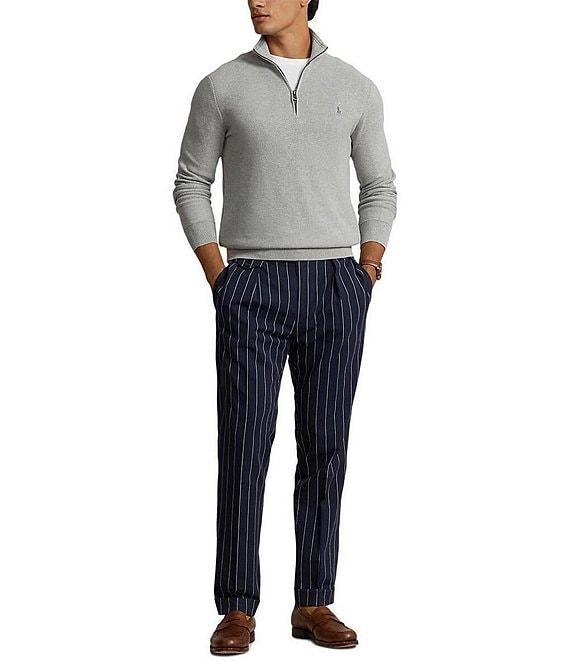 Polo Ralph Lauren Quarter-Zip Mesh-Knit Sweater Product Image