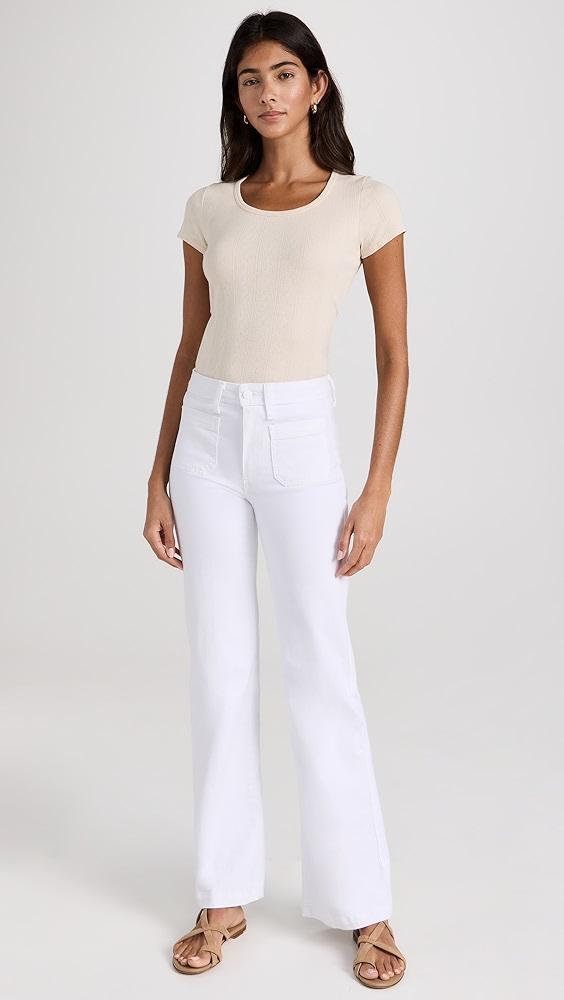 PAIGE Leenah Crisp White Pants | Shopbop Product Image