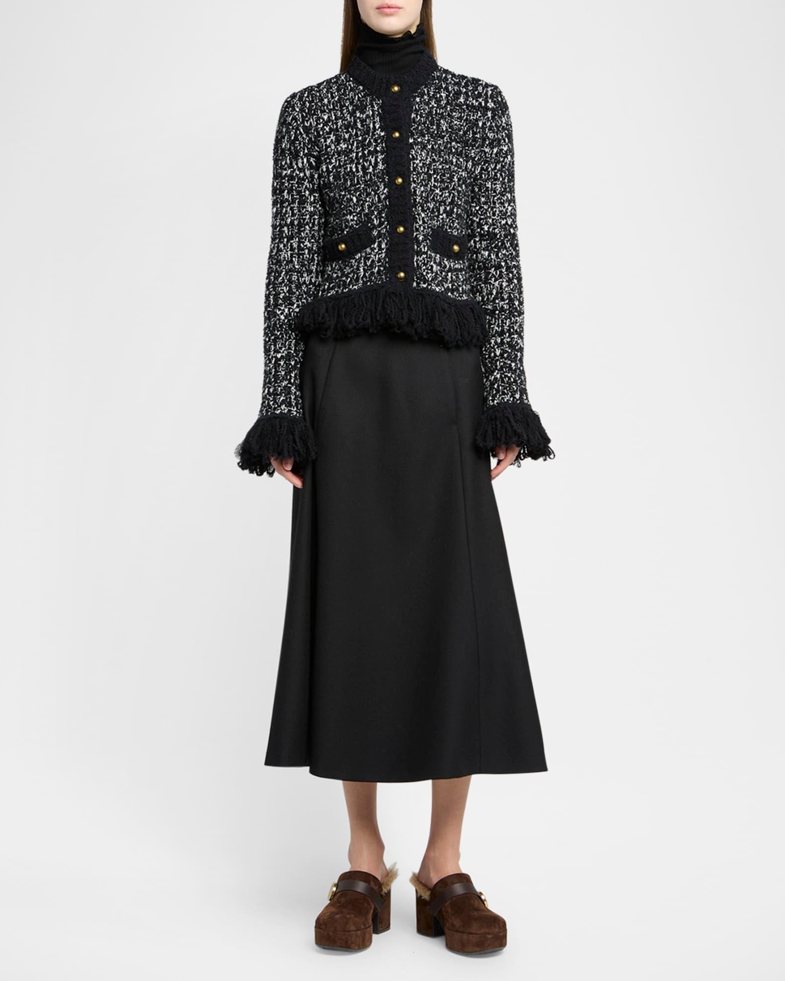 Fringe Button-Front Cardigan  Product Image