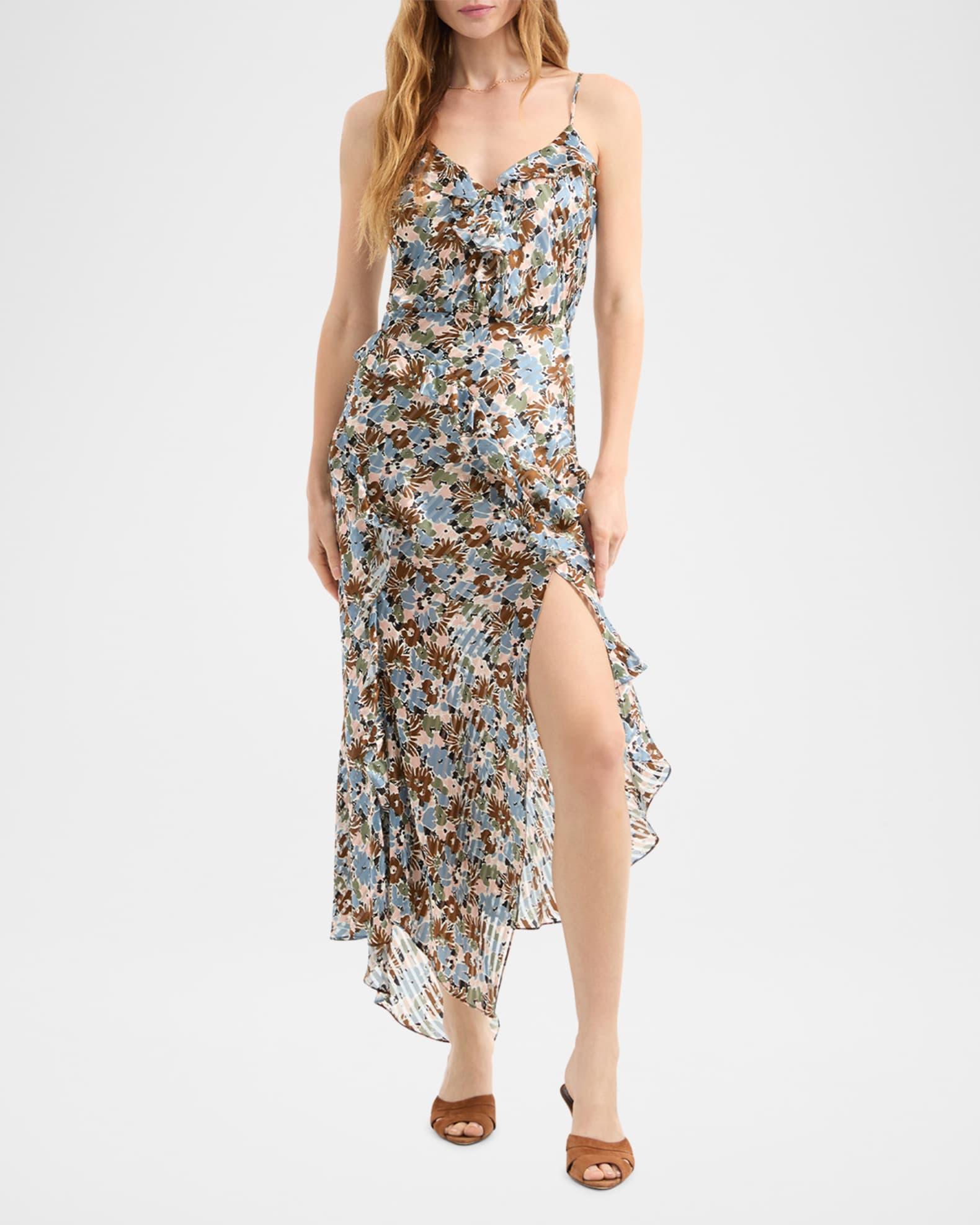 Avenel Floral Ruffled Midi Dress Product Image