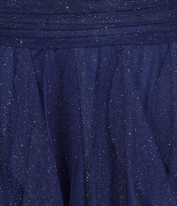 Pear Culture Glitter Ombre Corkscrew Tulle Long Dress Product Image