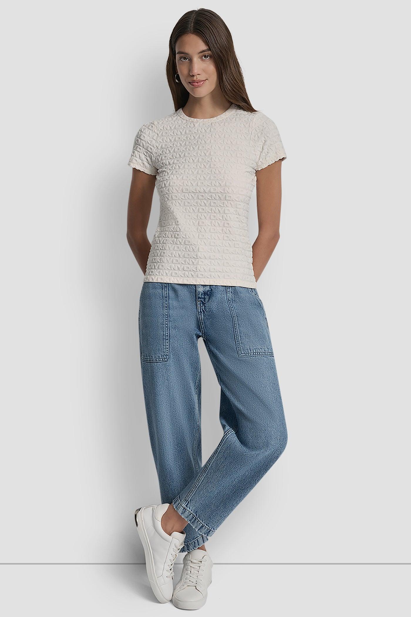 LOGO JACQUARD SHORT SLEEVE CREW NECK TEE Product Image