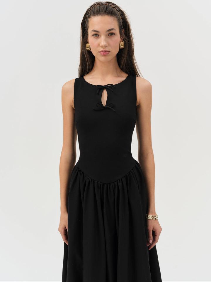 Anika Midi Dress — Black Product Image