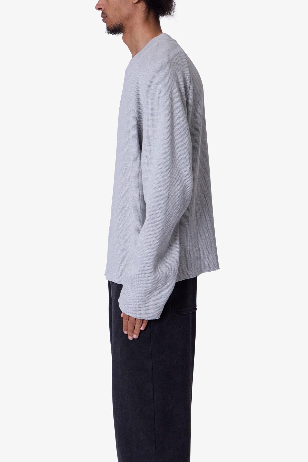 Washed Thermal L/S Tee - Heather Grey Product Image