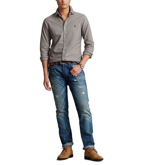 Polo Ralph Lauren Solid Classic-Fit Oxford Long-Sleeve Woven Shirt Product Image