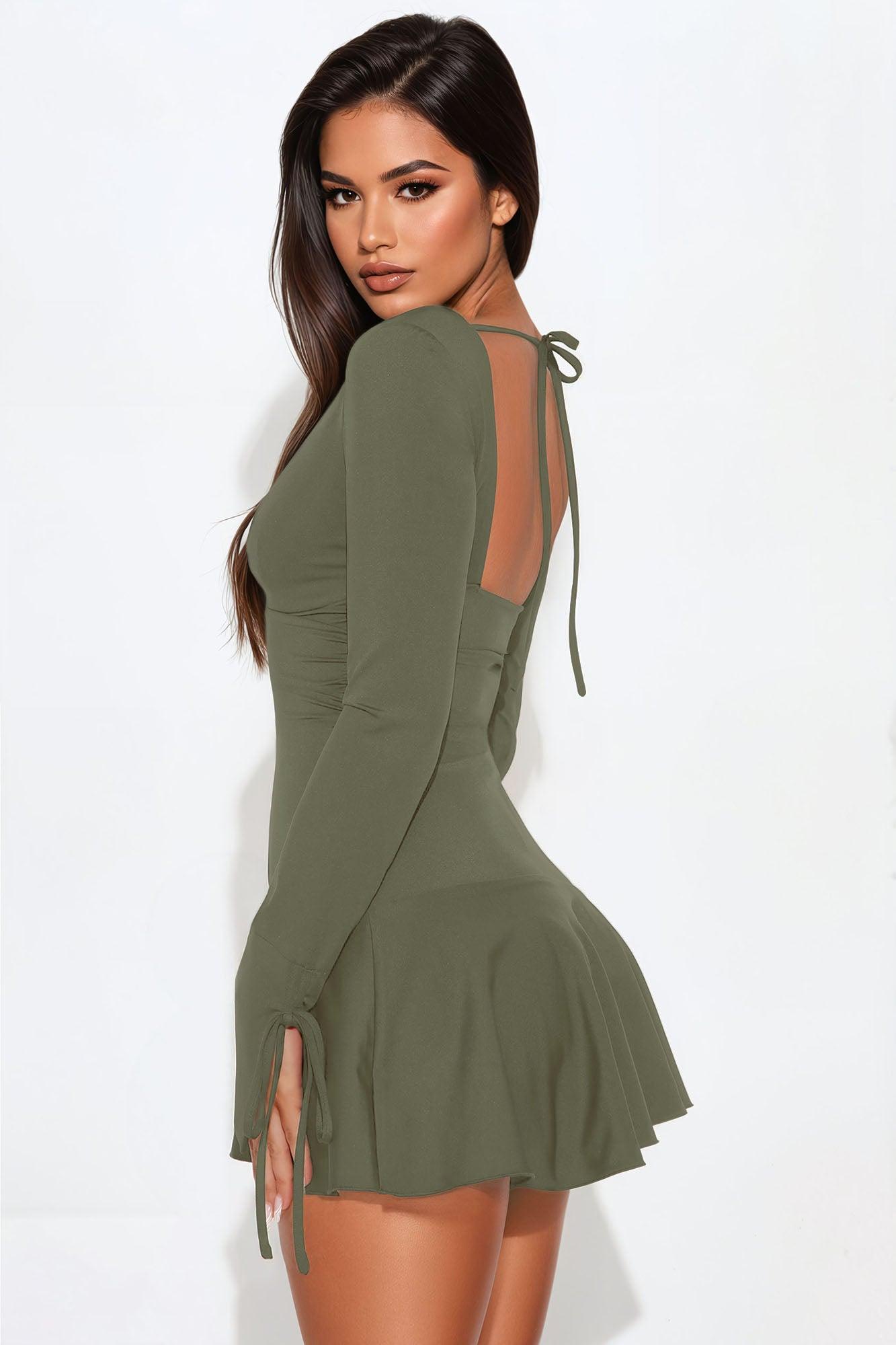 So Perfect Sculpt Ruffle Mini Dress - Red Product Image