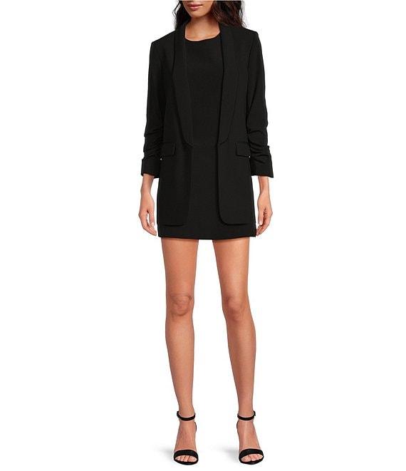 Gianni Bini Emma Crepe Structured Sleeveless A-Line Mini Dress Product Image