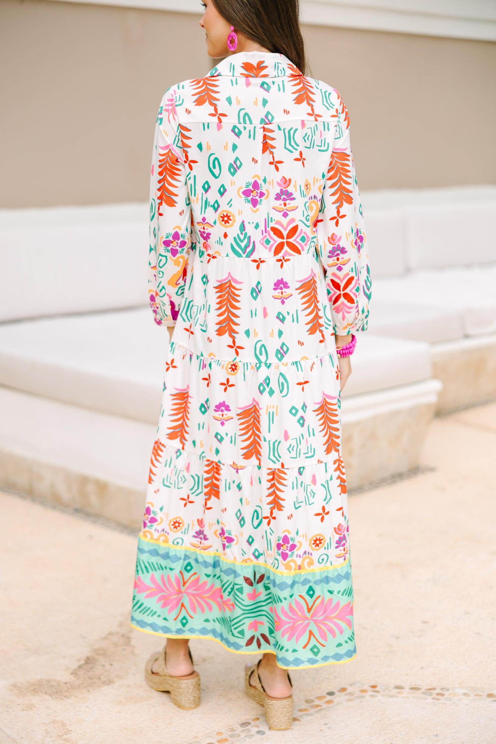 All I Want White Multi Tiered Midi Dress Female Product Image