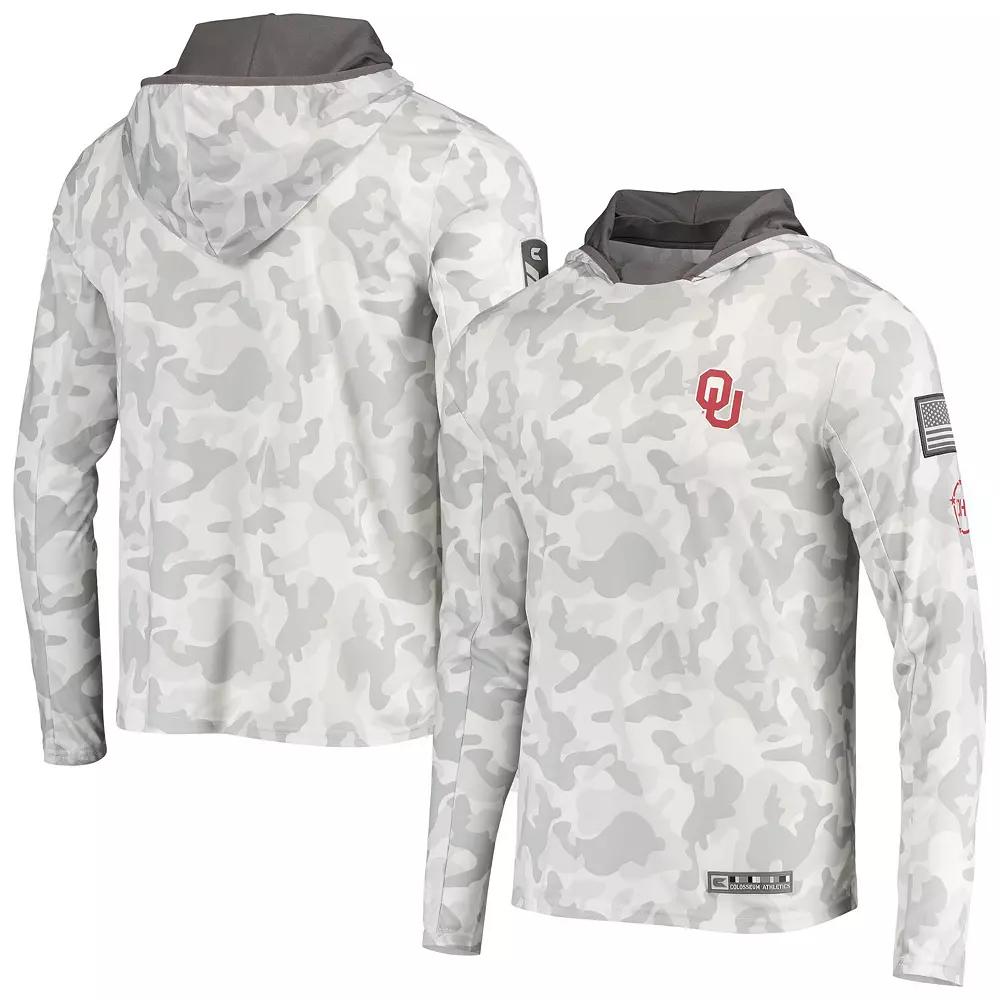 Men's Colosseum Arctic Camo Oklahoma Sooners OHT Military Appreciation Long Sleeve Hoodie Top,  Product Image