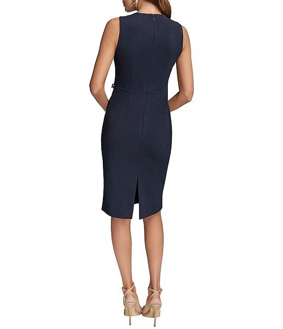 Donna Karan Gold Hardware Scuba Crepe Sheath Dress Product Image