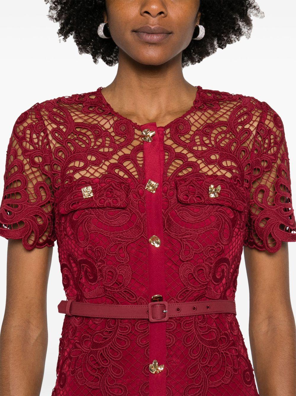 guipure-lace midi dress Product Image