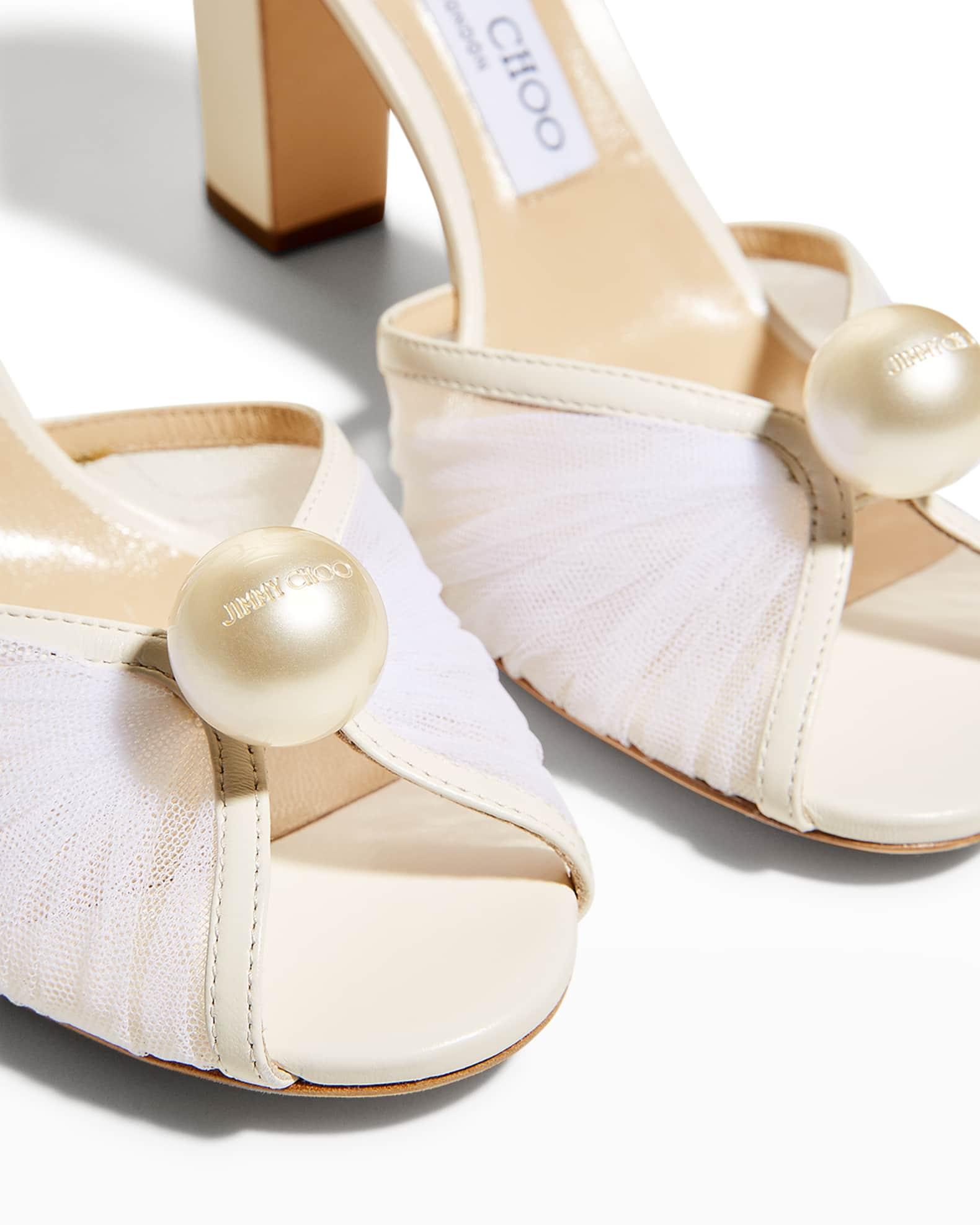 Womens Sacaria 85MM Shimmer Suede Sandals Product Image