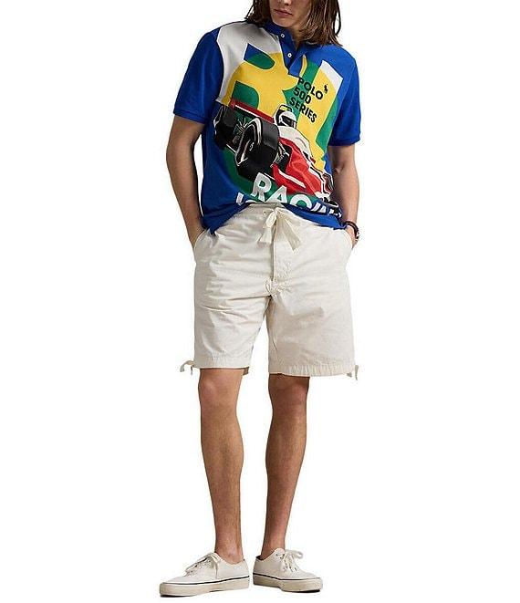 Polo Ralph Lauren Classic Fit Mesh RL Racing Graphic Short Sleeve Polo Shirt Product Image