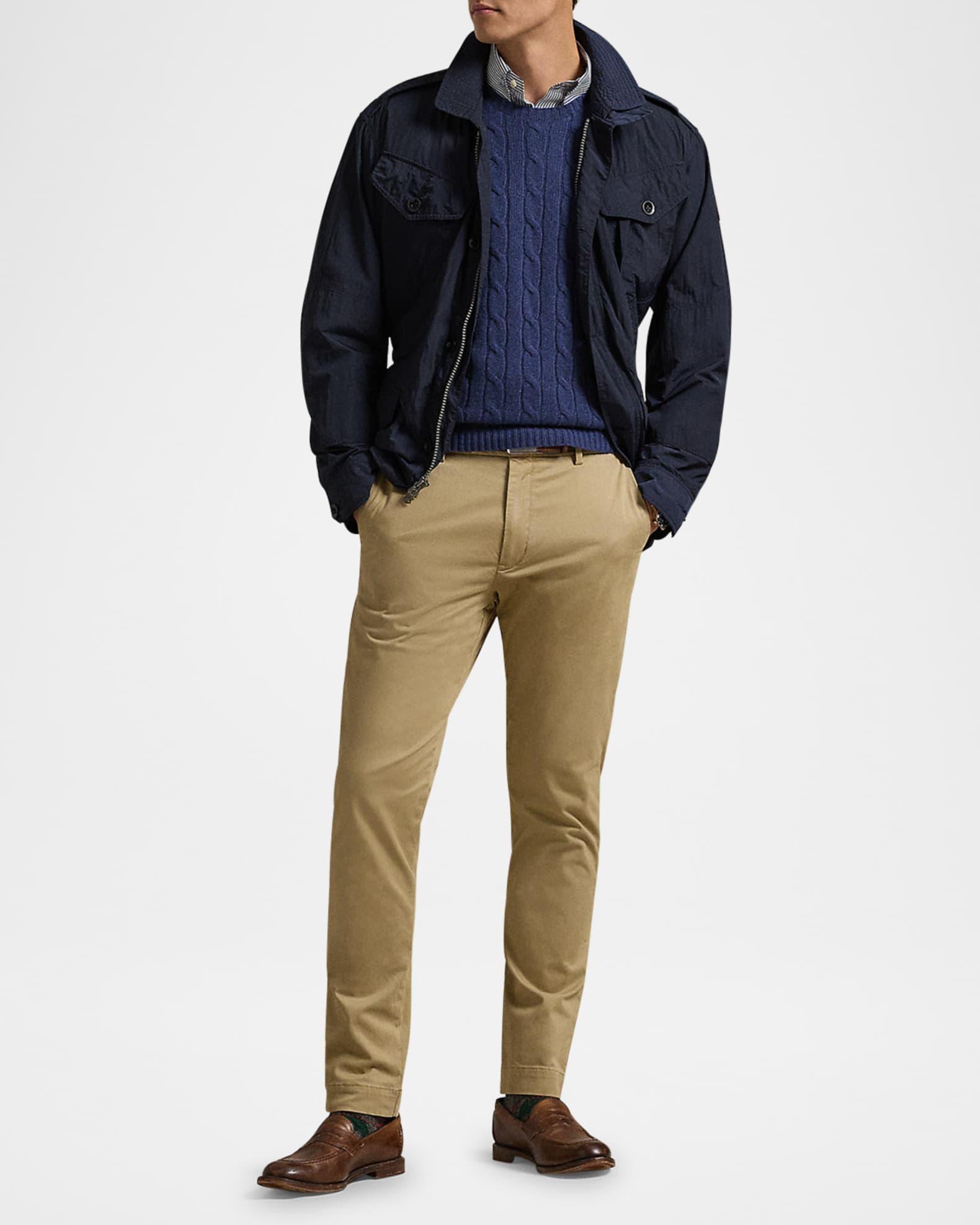 Mens Jarrett Stretch-Slim-Fit Sateen Pants Product Image