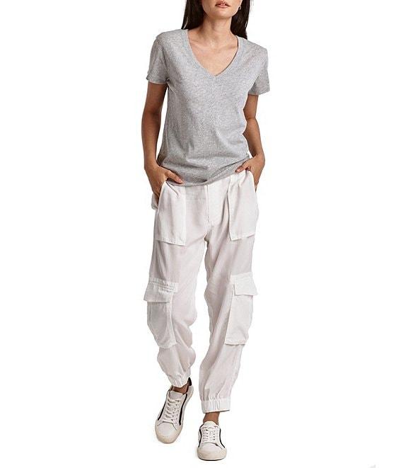 Dear John Vani Knit V-Neck Short Sleeve Tee Shirt Product Image