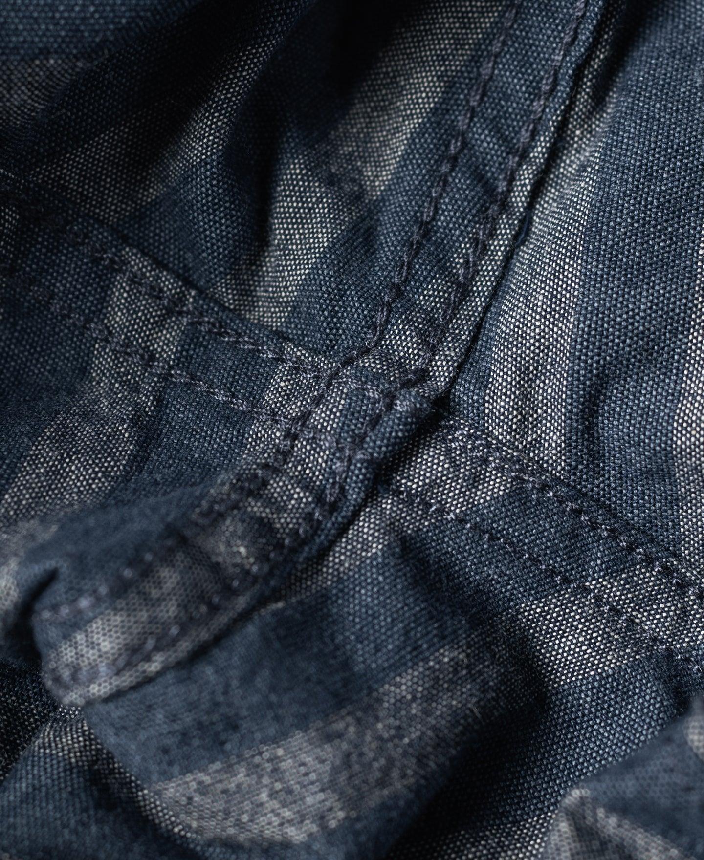 Relaxed Fit Striped Chambray Shorts Product Image