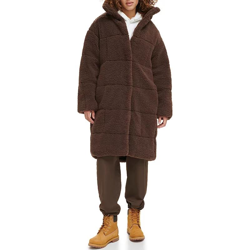 Women's Levi's® Long Quilted Sherpa Coat,  Product Image