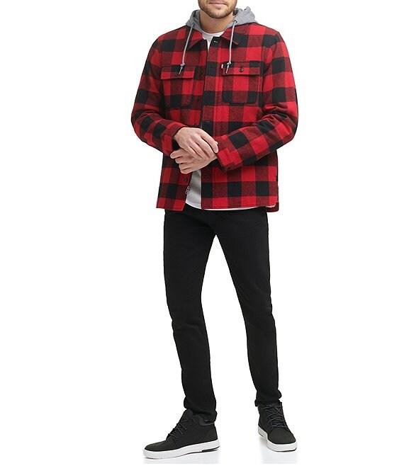 Levi's® Sherpa Lined Classic Flannel Plaid Shirt Jacket Product Image