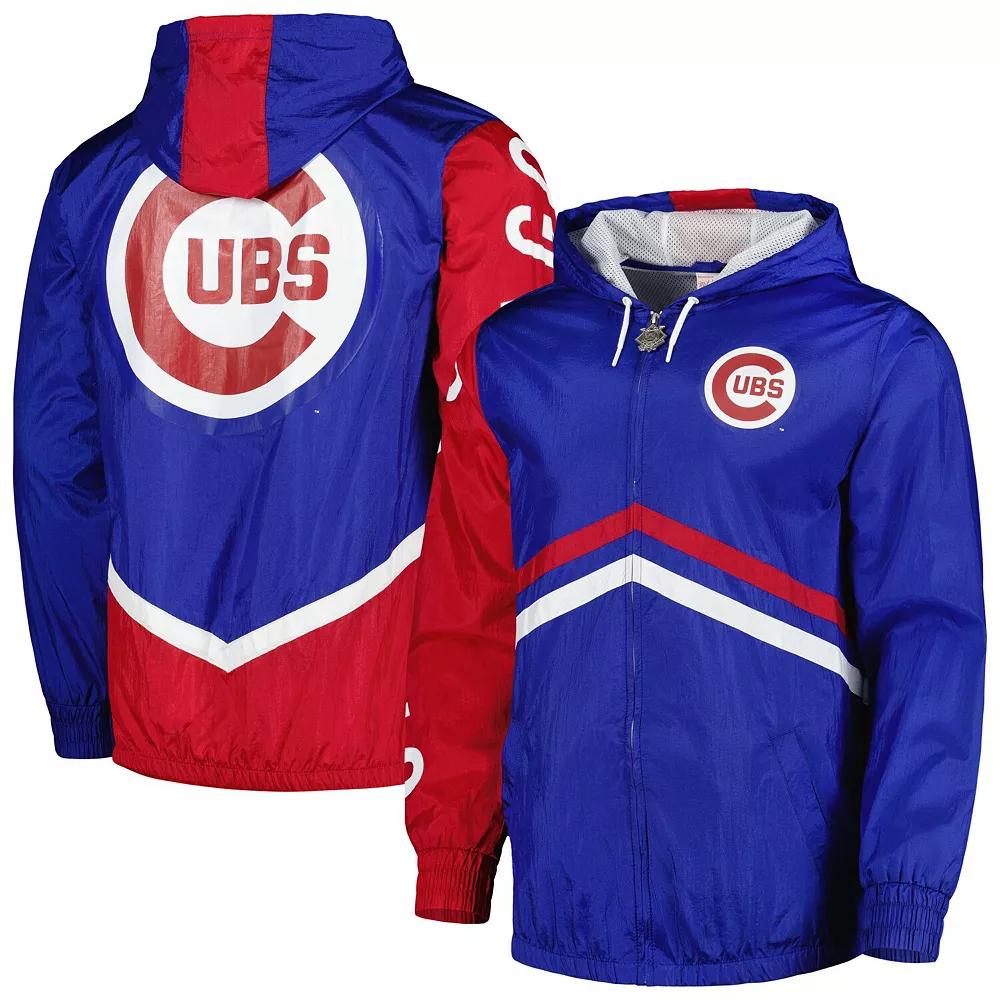 Men's Mitchell & Ness Royal Chicago Cubs Undeniable Full-Zip Hoodie Windbreaker Jacket,  Product Image