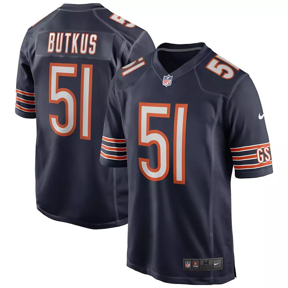 Men's Nike Dick Butkus Navy Chicago Bears Game Retired Player Jersey, Size: 5XL, Blue Product Image