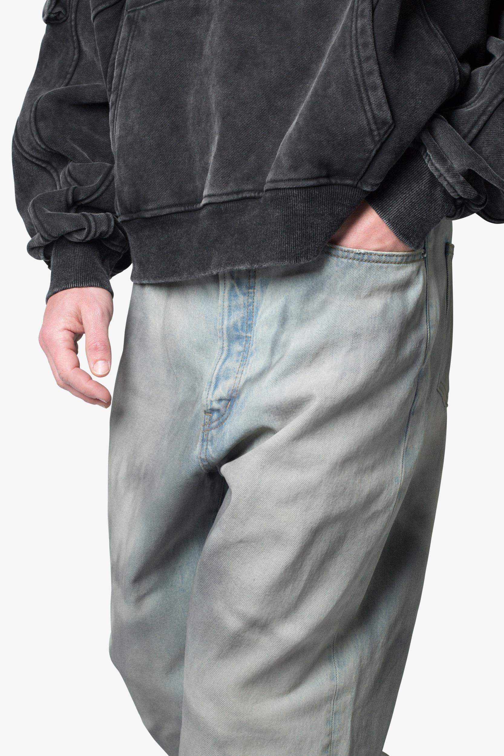 Ultra Baggy Oil Stain Denim - Vintage Blue Product Image