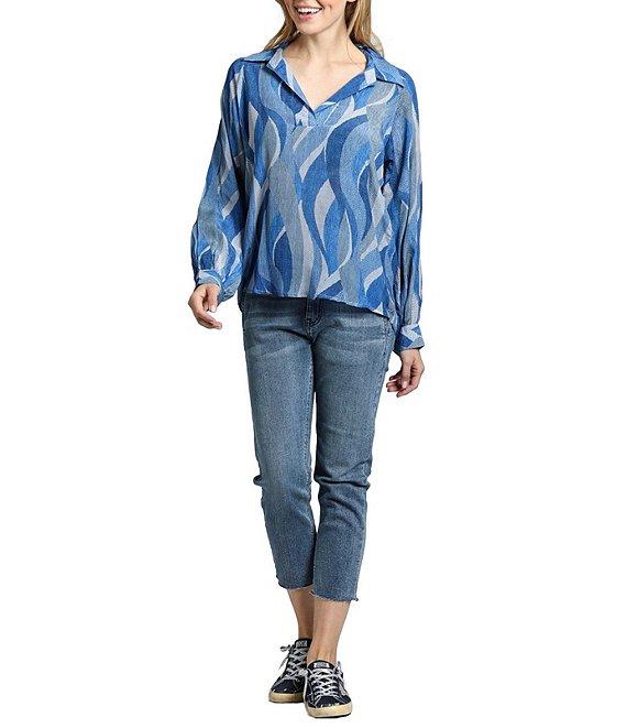 APNY Stretch Twill Cropped Raw Hem Jeans Product Image