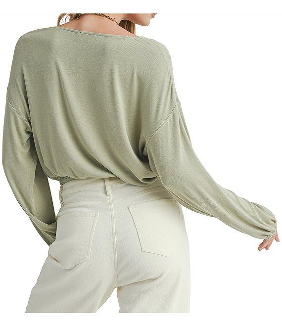 Sadie & Sage Long Sleeve Ronan Elastic Hem Knit Top Product Image