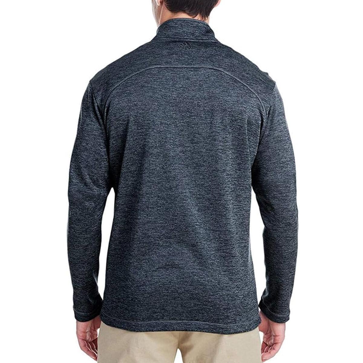 adidas Men's Brushed Terry Heathered Quarter-Zip Pullover Product Image
